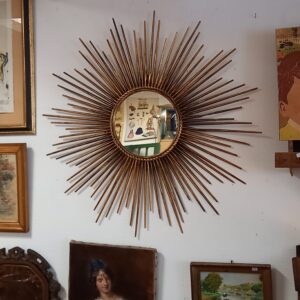 Grand miroir soleil "Chaty Vallauris" Diamètre 83cm