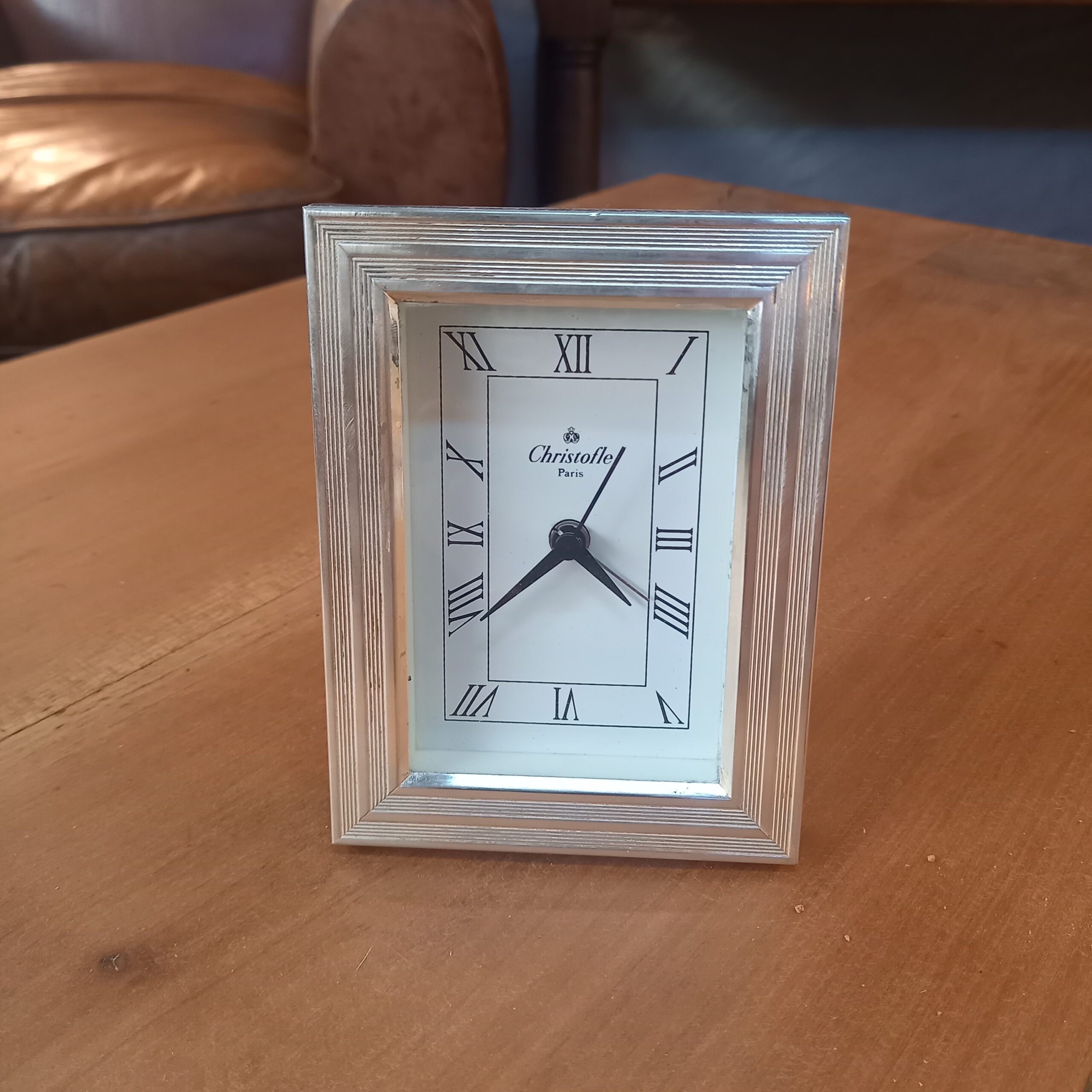 Pendulette de bureau vintage orfèvre Christofle