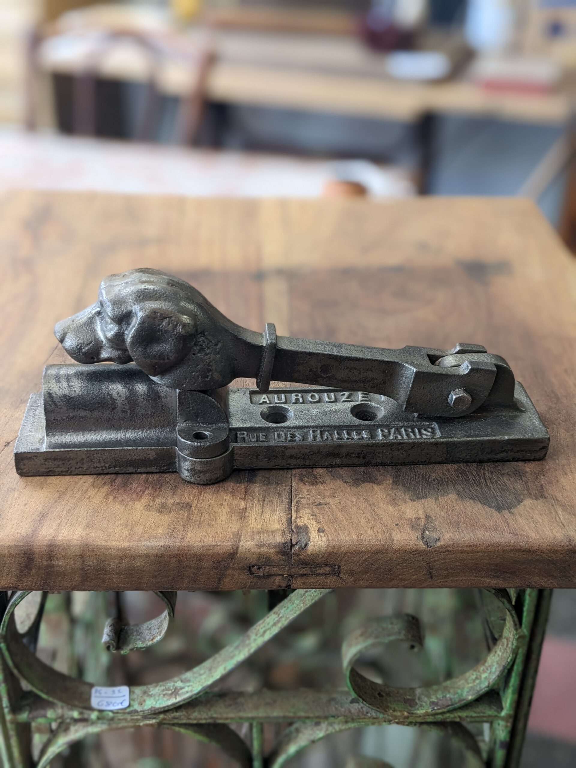 Piège à feu canon de porte zoomorphe "Aurouze" XIXème