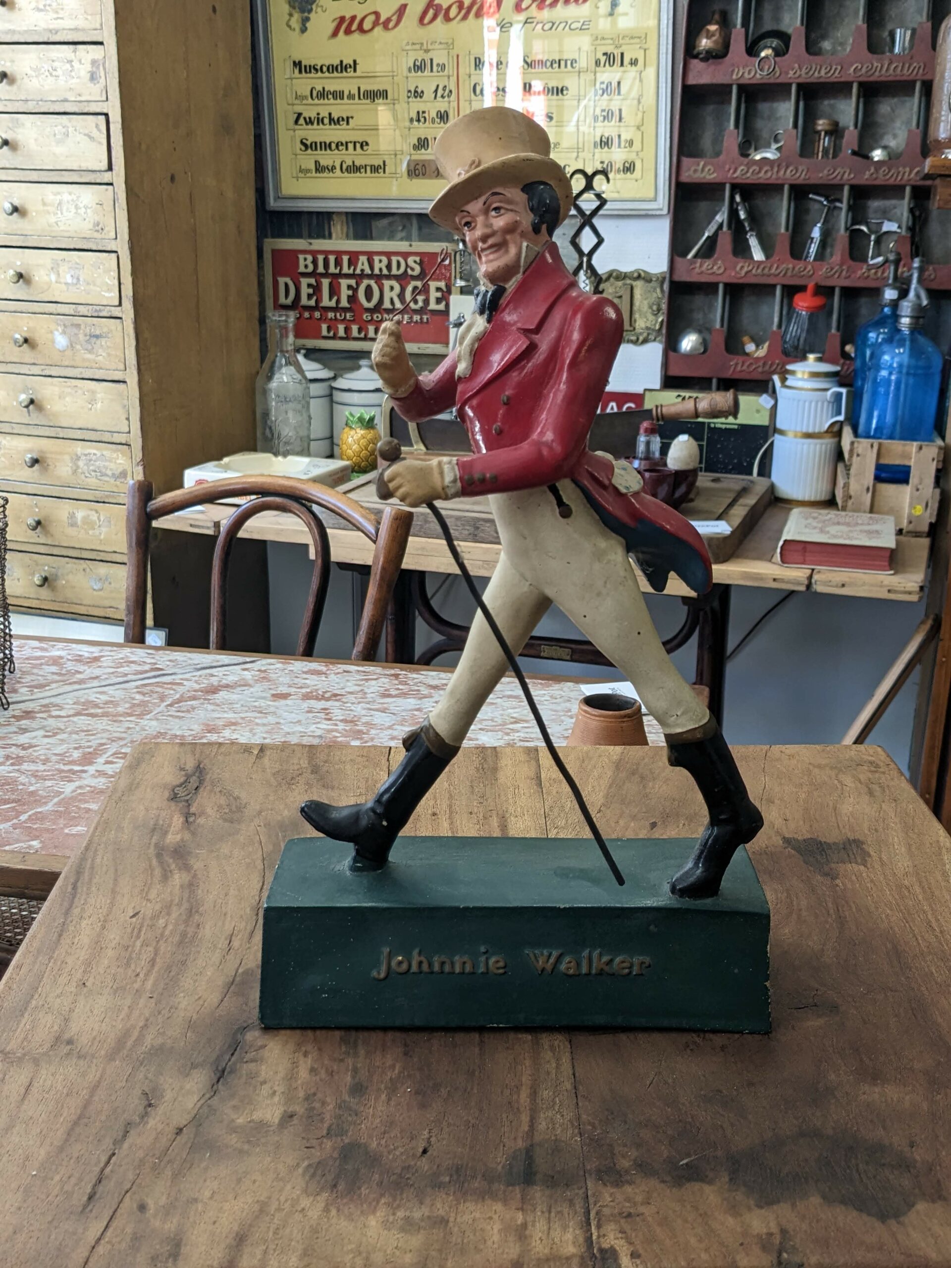 Figurine publicitaire Johnnie Walker vintage années 50