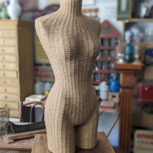 Buste - mannequin de couture en osier vintage années 60