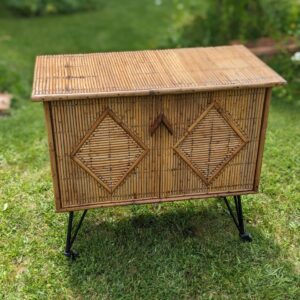 Commode / bar en rotin années 60