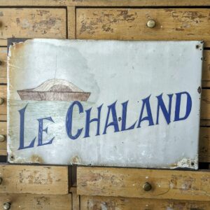 Ancienne plaque de Villa émaillée "Le Chaland"
