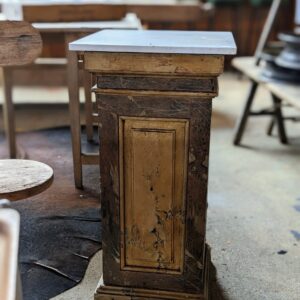 Console en bois peint et marbre XIXème