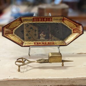 Plateau à mouchette en tôle peinte debut XIXème