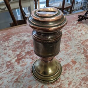 Tirelire tronc de coiffeur XIXème